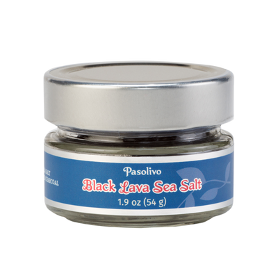 Pasolivo Black Lava Sea Salt Jar