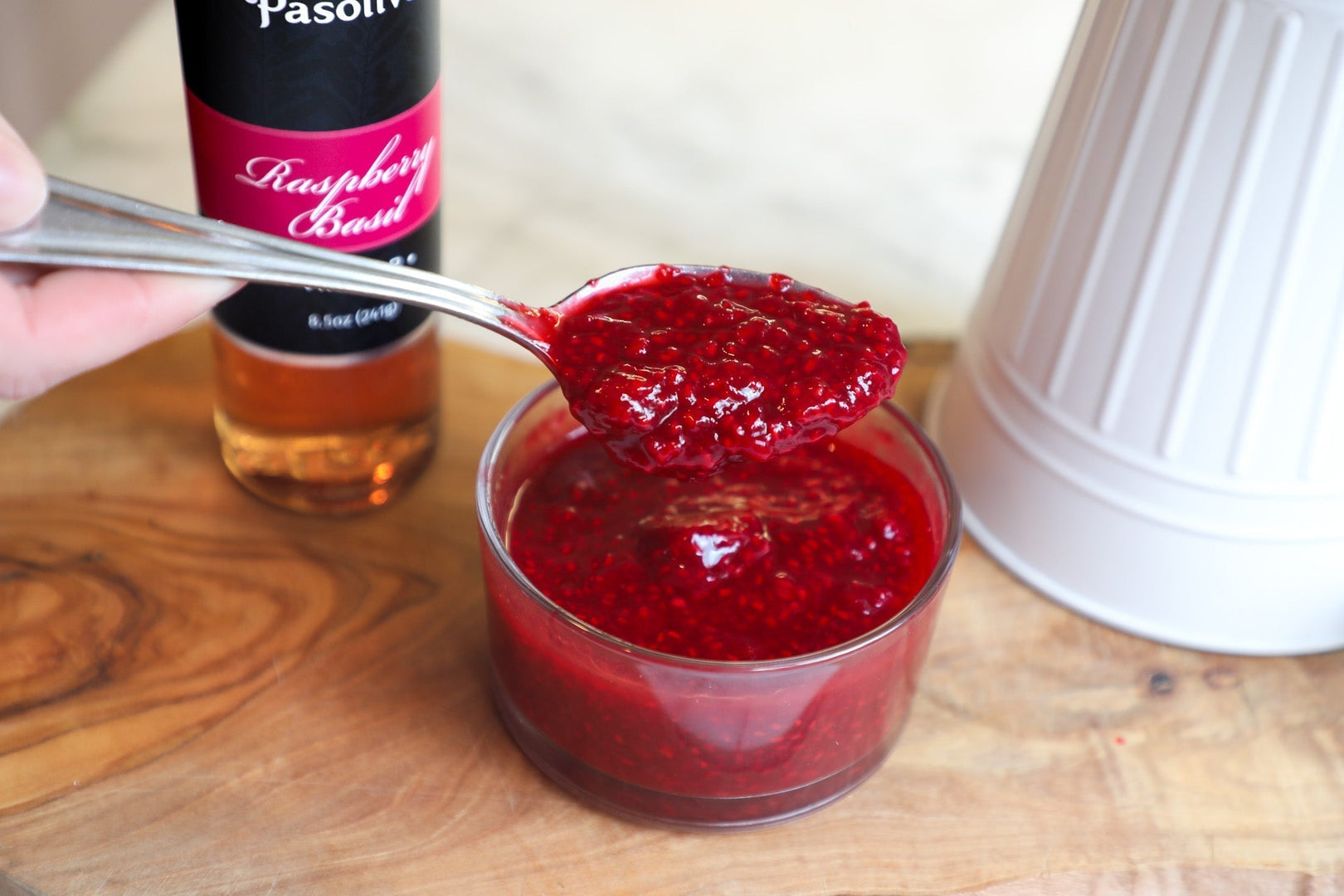Raspberry Basil Compote