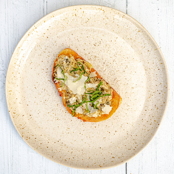 Artichoke Parmesan Tapenade Toast