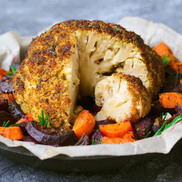Olive Oil Roasted Whole Cauliflower
