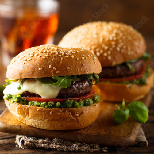 Citrus Pesto Turkey Burgers