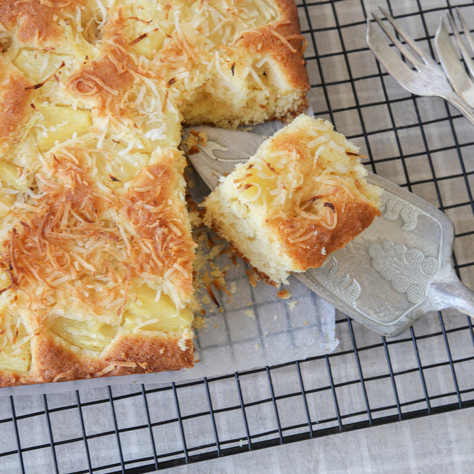 Fresh Pineapple Coconut Snack Cake