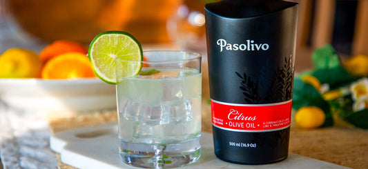 Pasolivo Citrus Olive Oil with a fat-washed olive oil gin or vodkacocktail.