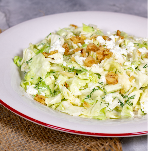 Crunchy Cabbage Salad with Creamy Lemon Vinaigrette