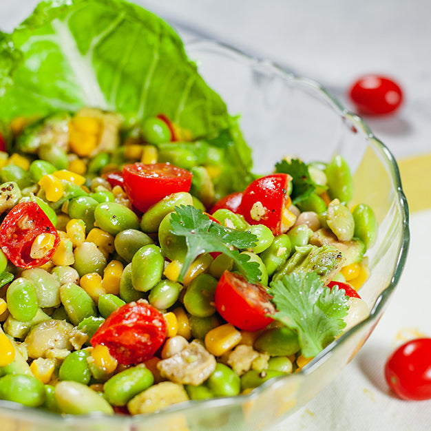 Edamame, Corn & Tomato Salad