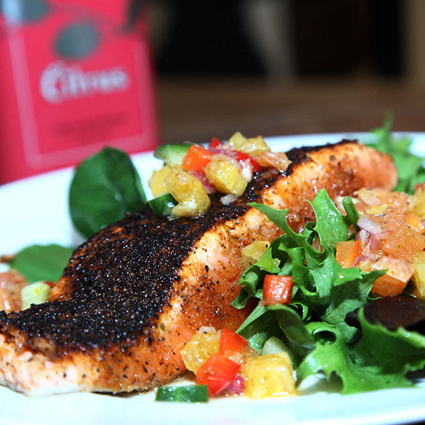 Blackened Salmon with Citrus Salsa