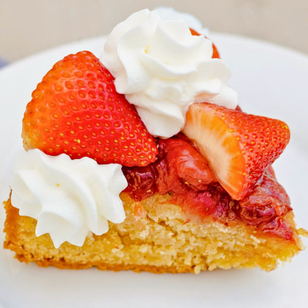 Strawberry Olive Oil Cake