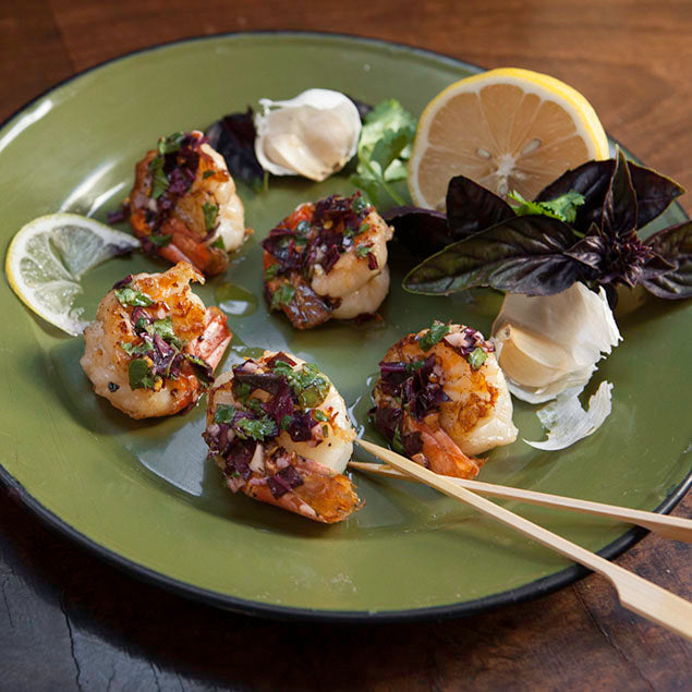 Shrimp with Thai Lemon Basil Vinaigrette